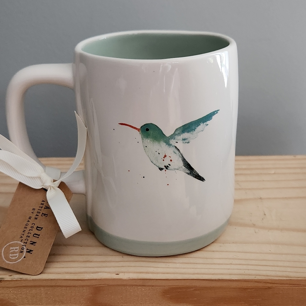 Rae Dunn Wing It Hummingbird Double-sided Ceramic Mug NWT